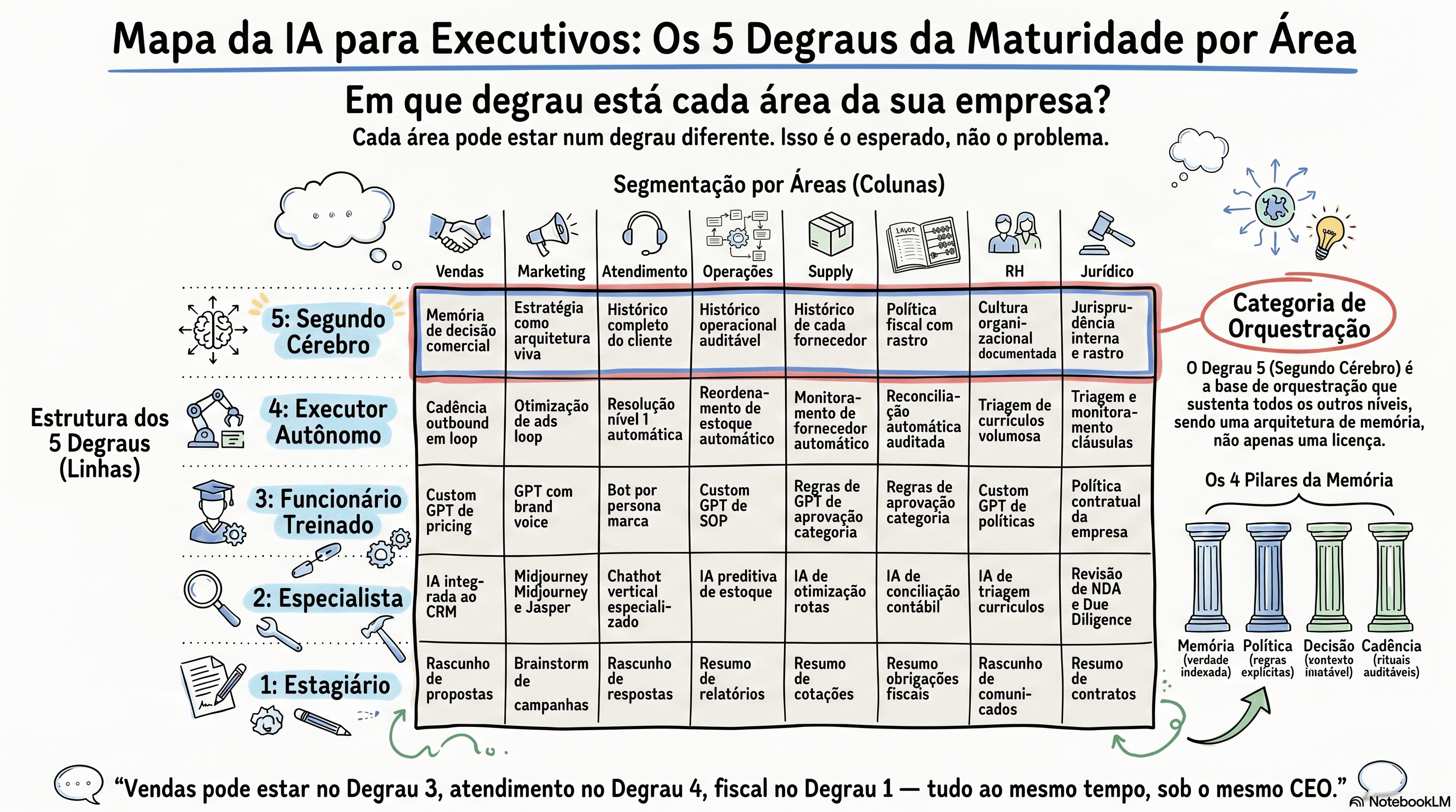 Você não tem IA. Tem 30 ChatGPTs descoordenados.
